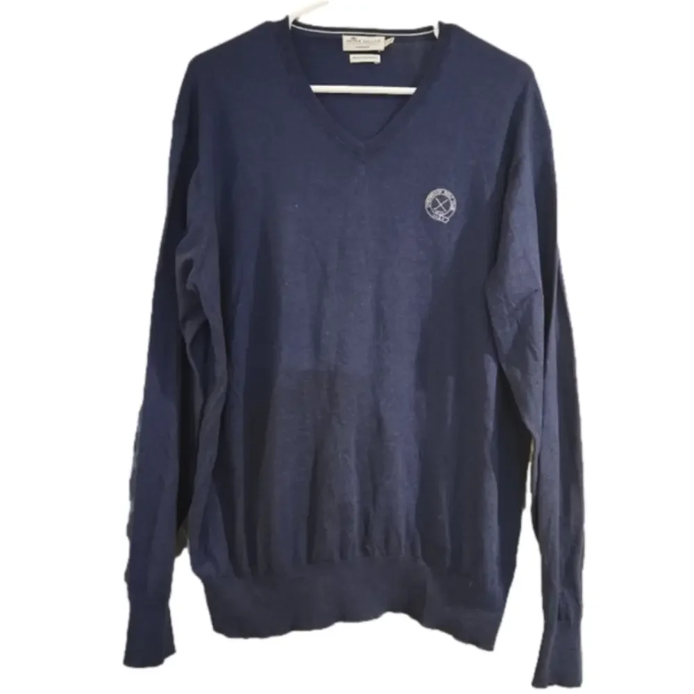 Peter Millar Sweater Blue Size Large 20% Silk